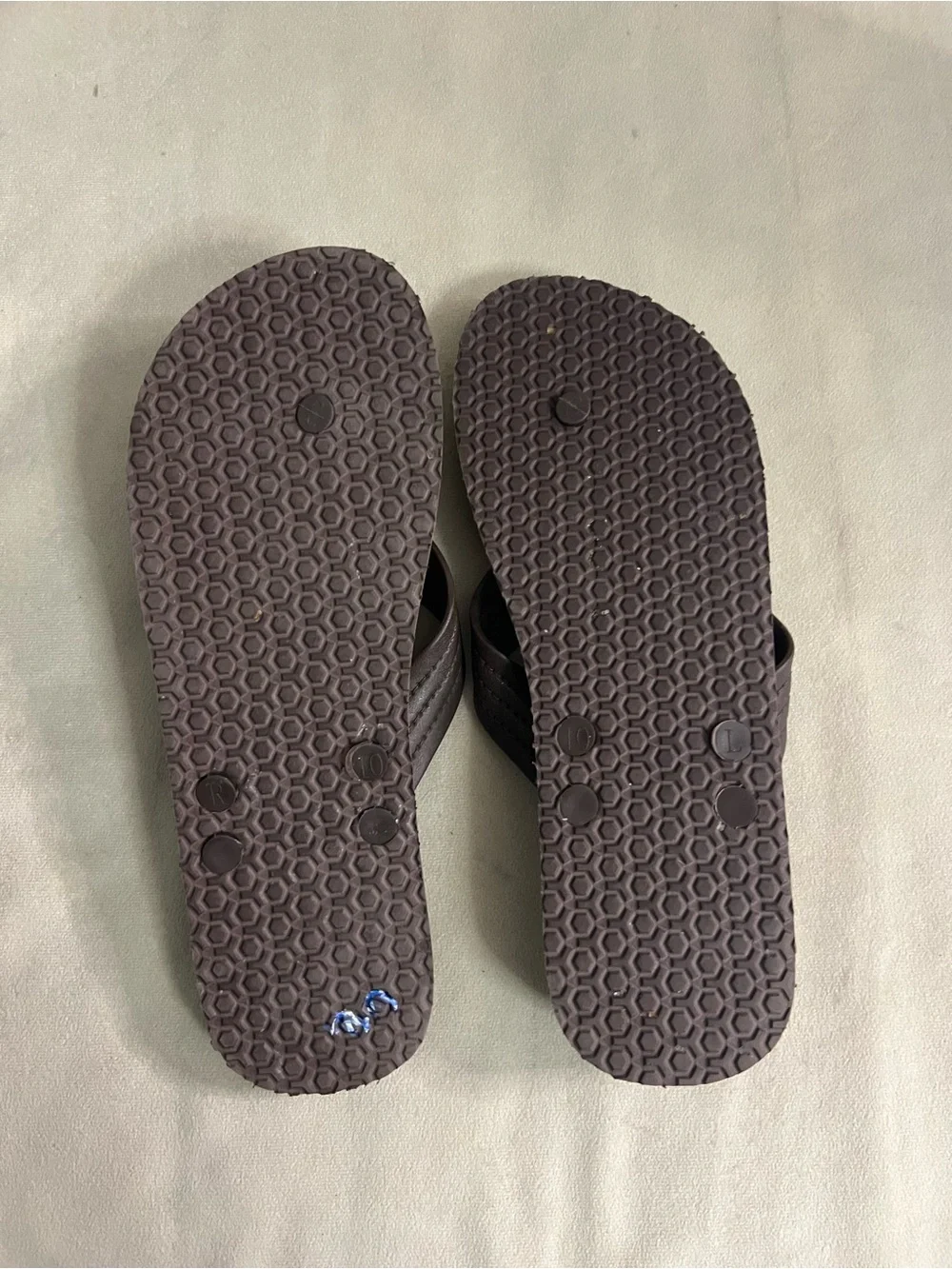 🌞 Sunshine by Relaxo Men’s Sandals Size 10 Brown/Tan Comfort Thong Sandals 🌞